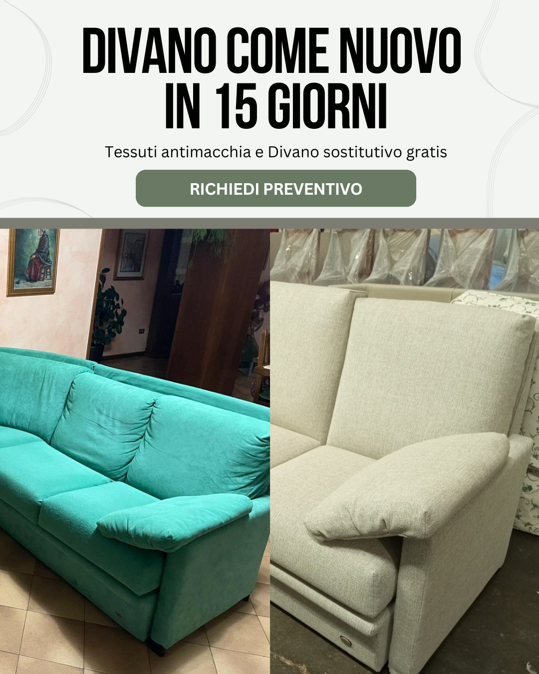 Prima e dopo · rifacimento divano Maffeis (8)