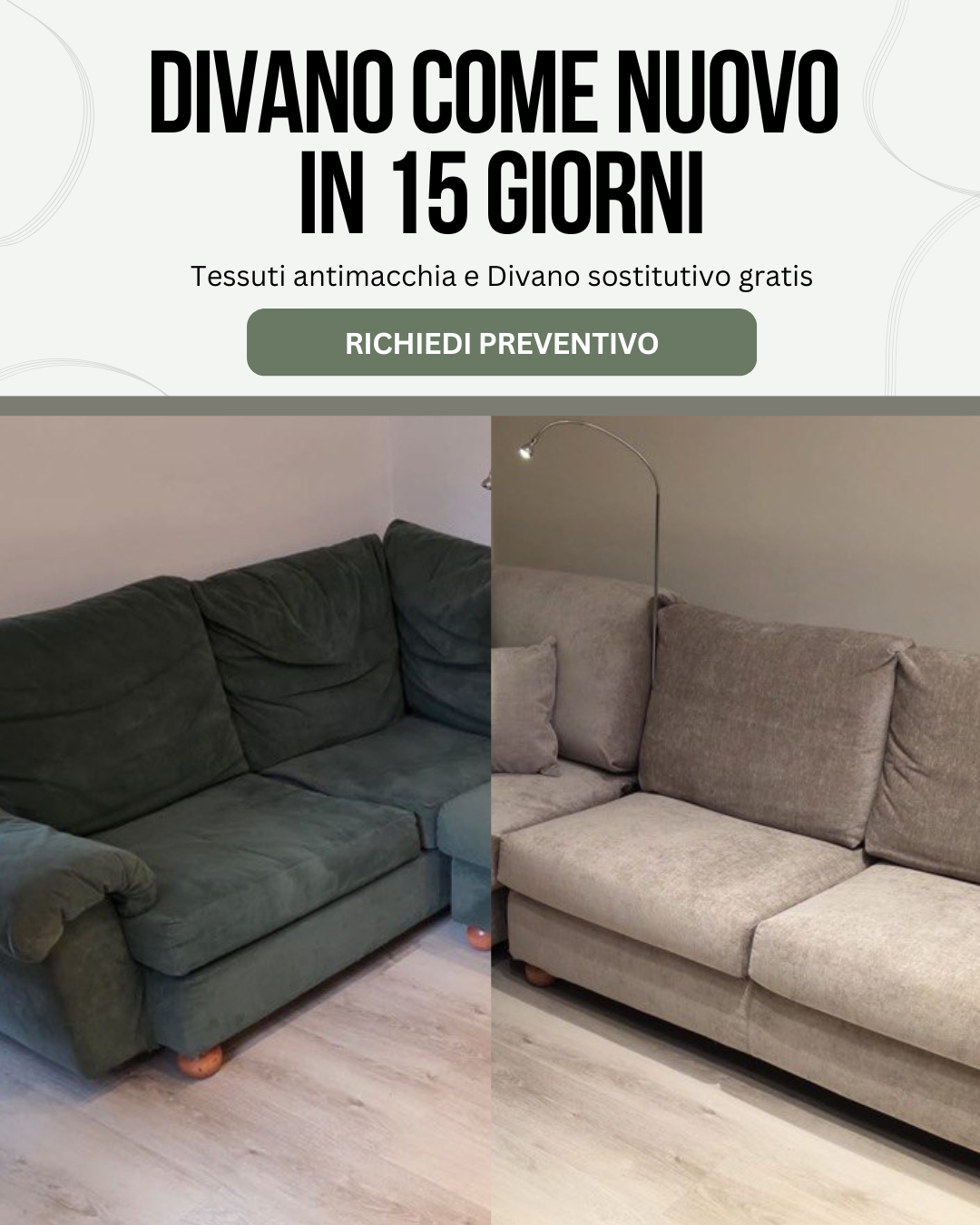 Prima e dopo · rifacimento divano Maffeis (9)