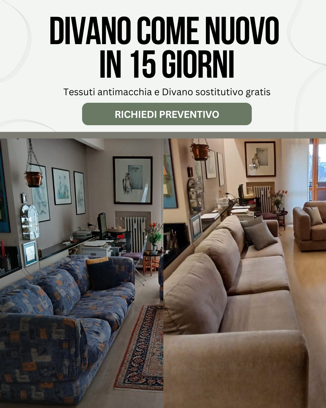 Prima e dopo · rifacimento divano Maffeis (12)