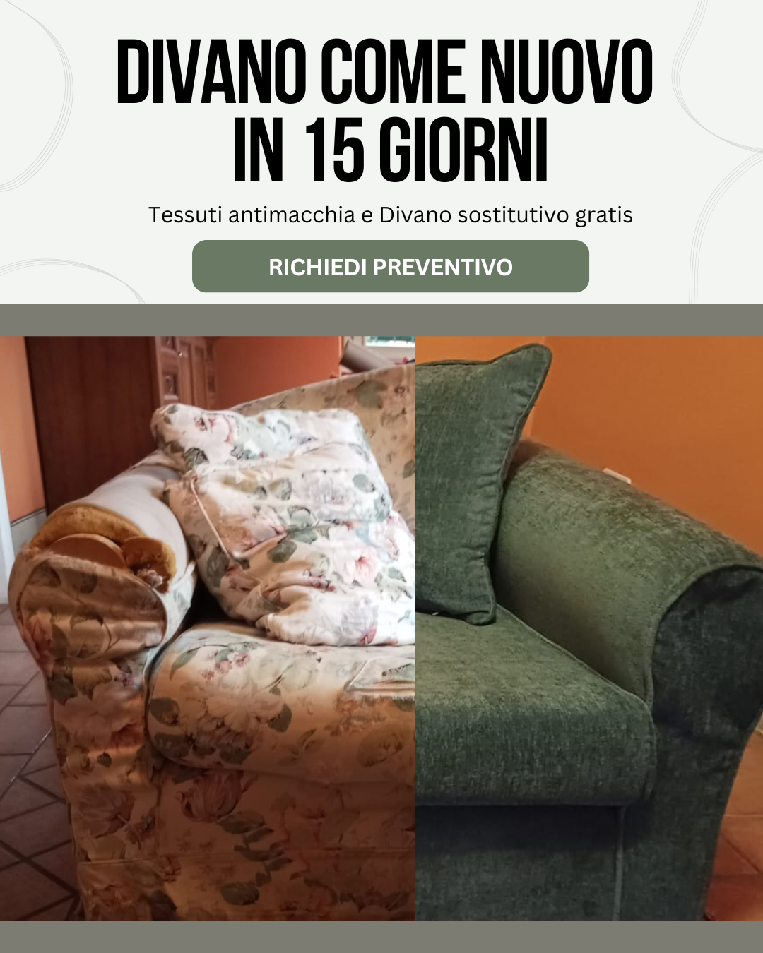 Prima e dopo · rifacimento divano Maffeis (11)