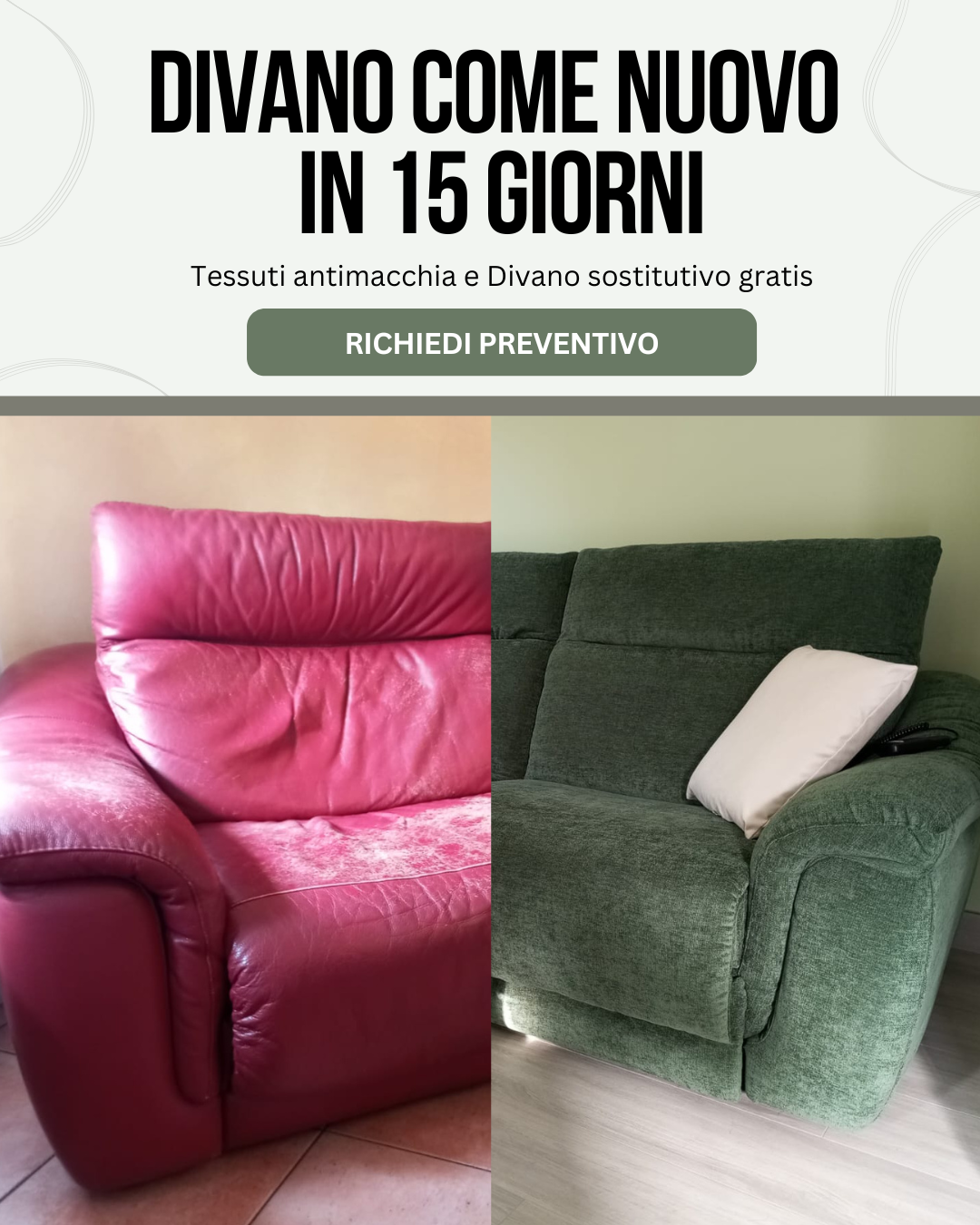 Prima e dopo · rifacimento divano Maffeis (7)