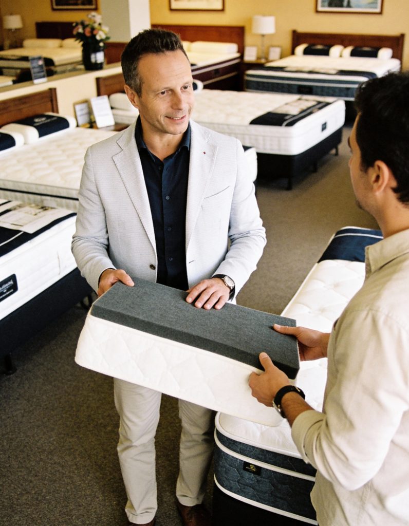Marco Maffeis nello showroom di Ranica