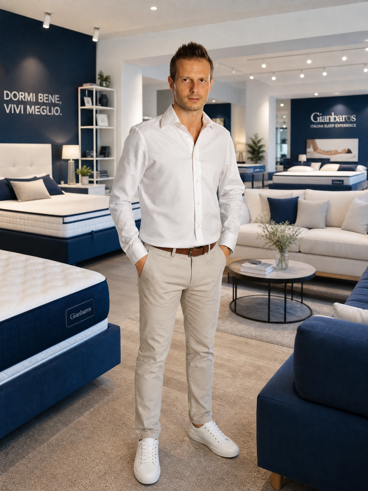 Marco in showroom, il volto di Maffeis